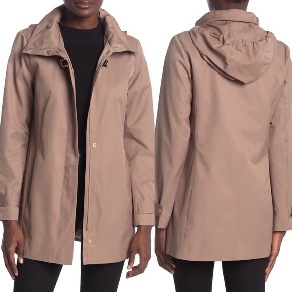 NWT Cole Haan Stowaway Hood Zip Jacket L